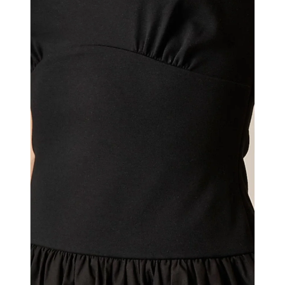 J Crew Bubble Hem Mixty Dress S Black NWT CI886 J.Crew Resort Travel Cruise